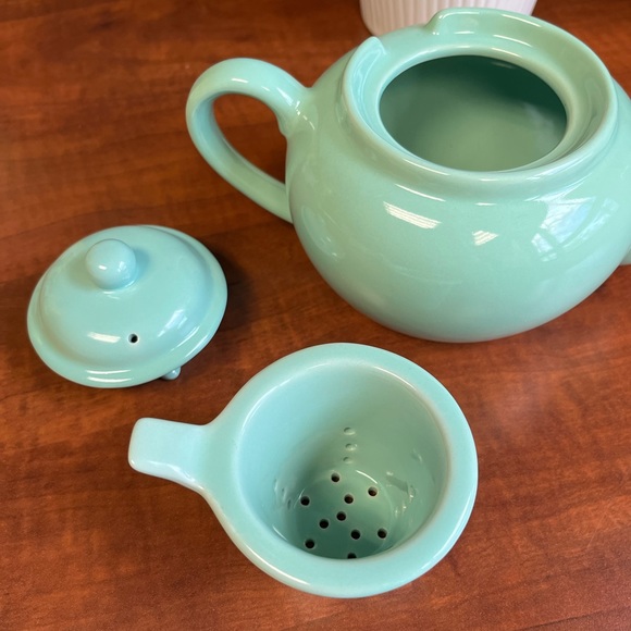 [SOLD] Old Amsterdam 2 Cup Infuser Teapot, Mint Green - Picture 5 of 11